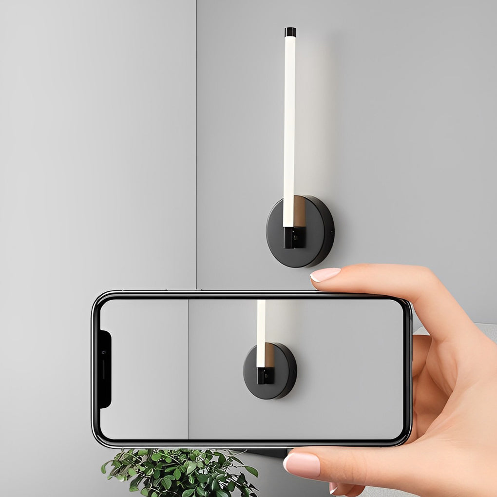 Modern Circular-Strip LED Wall Sconce — Copper & Acrylic, Three-Step Dimming (3000K/4500K/6000K), 16"/24"/31"