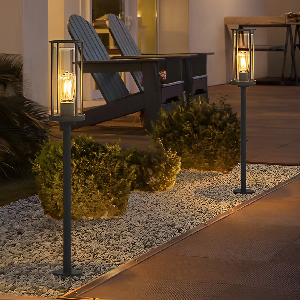 Minimalist Round Outdoor Light — Stainless Steel & Acrylic, E27, IP65, Wall or Post Mount