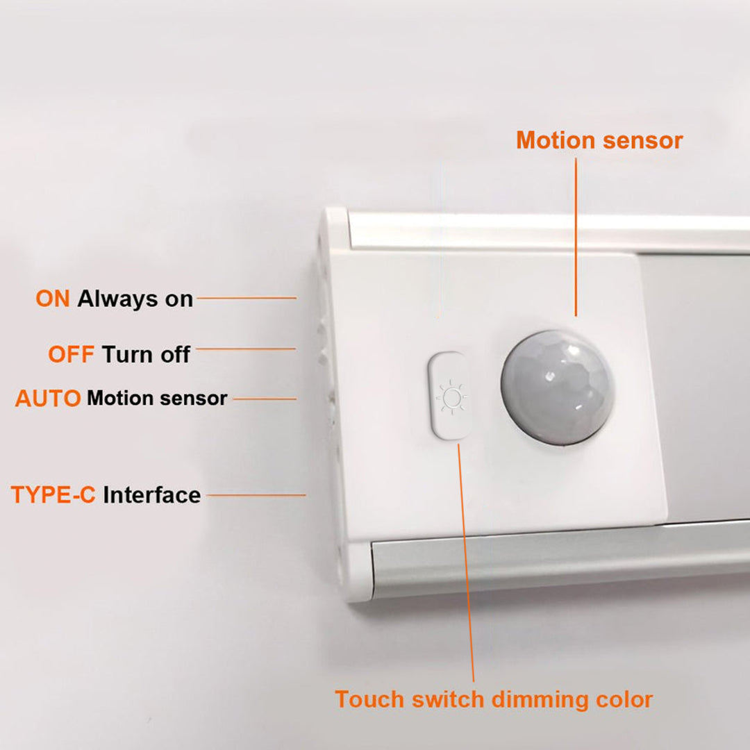 wireless led under cabinet wall light with motion sensor rechargeable and battery operated