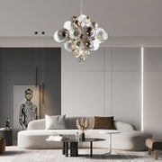 Postmodern Bubble Glass Ball Chandelier — LED, 3000K Warm White, 110–240V, Hardwired