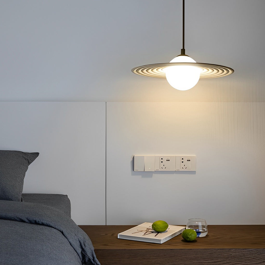 Modern Round LED Pendant Chandelier — Aluminum & Iron, 3000K Warm White, RA90, 12" or 18"