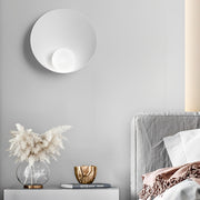 Round Diffused Wall Sconce — White Resin and Glass, G9, 9" Diameter, 3000K / 6000K
