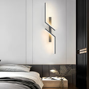 Irregular Symmetrical L-Shape Linear Wall Sconce — Aluminum, LED, 7W–20W, 3000K Warm White, Black or Gold