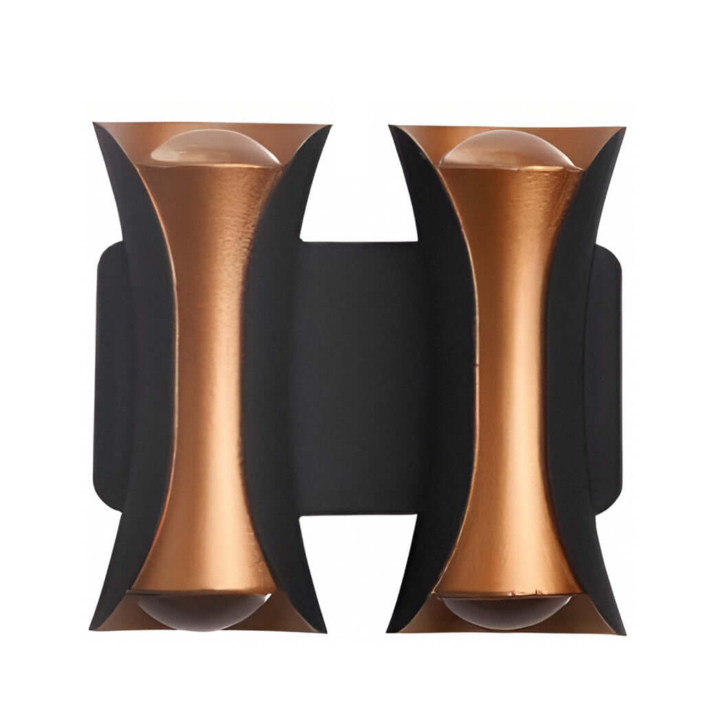 Modern Up/Down Outdoor Wall Sconce — Die-Cast Aluminum & Glass, LED, IP54, 4-Light / 6-Light / 8-Light