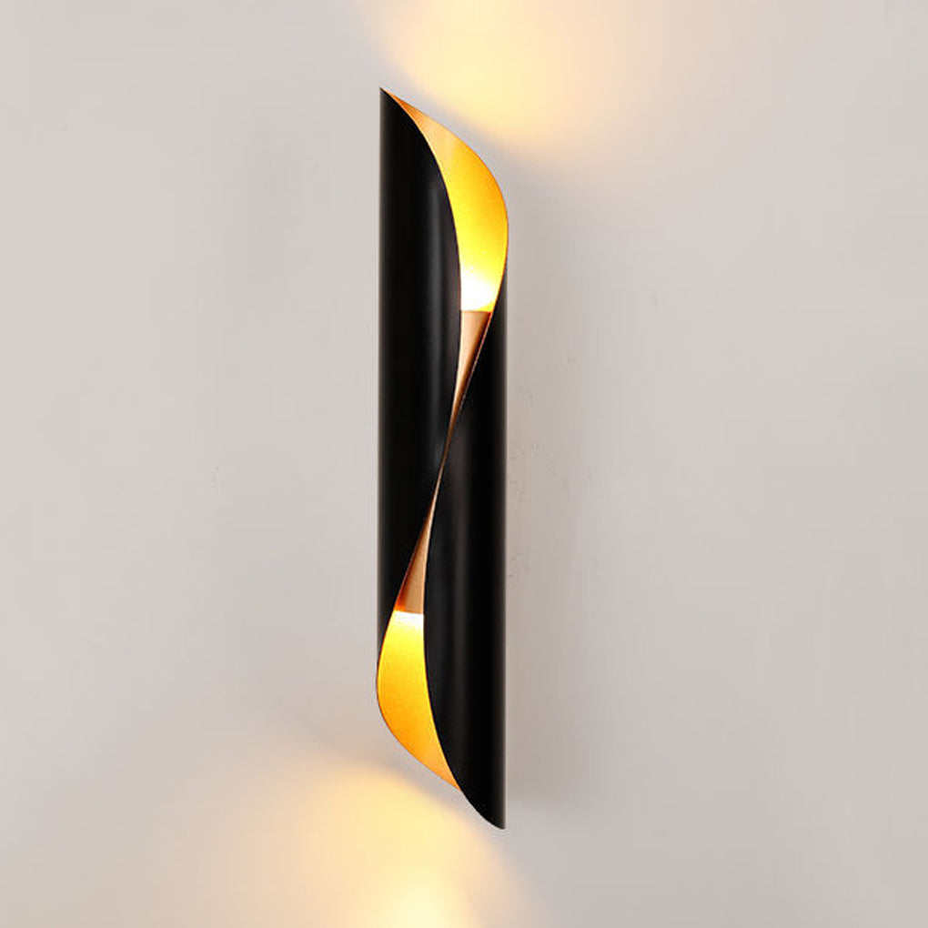 Arc Up/Down Wall Sconce — Iron, G9, 3000K Warm White, Black+Gold / White+Gold / Gold