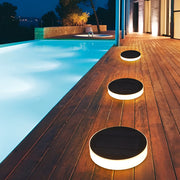 Seamless Solar Disk Ground Light — PC, LED, Warm White / Daylight, 8–11 Hr Runtime, Round or Square