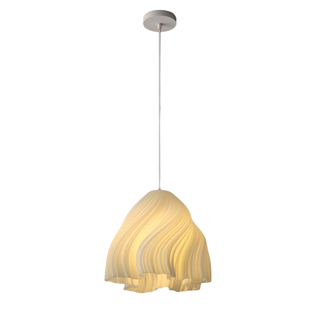3D-Printed Resin Pendant Light — 16W, 3000K Warm White, Adjustable 78.7" Cord