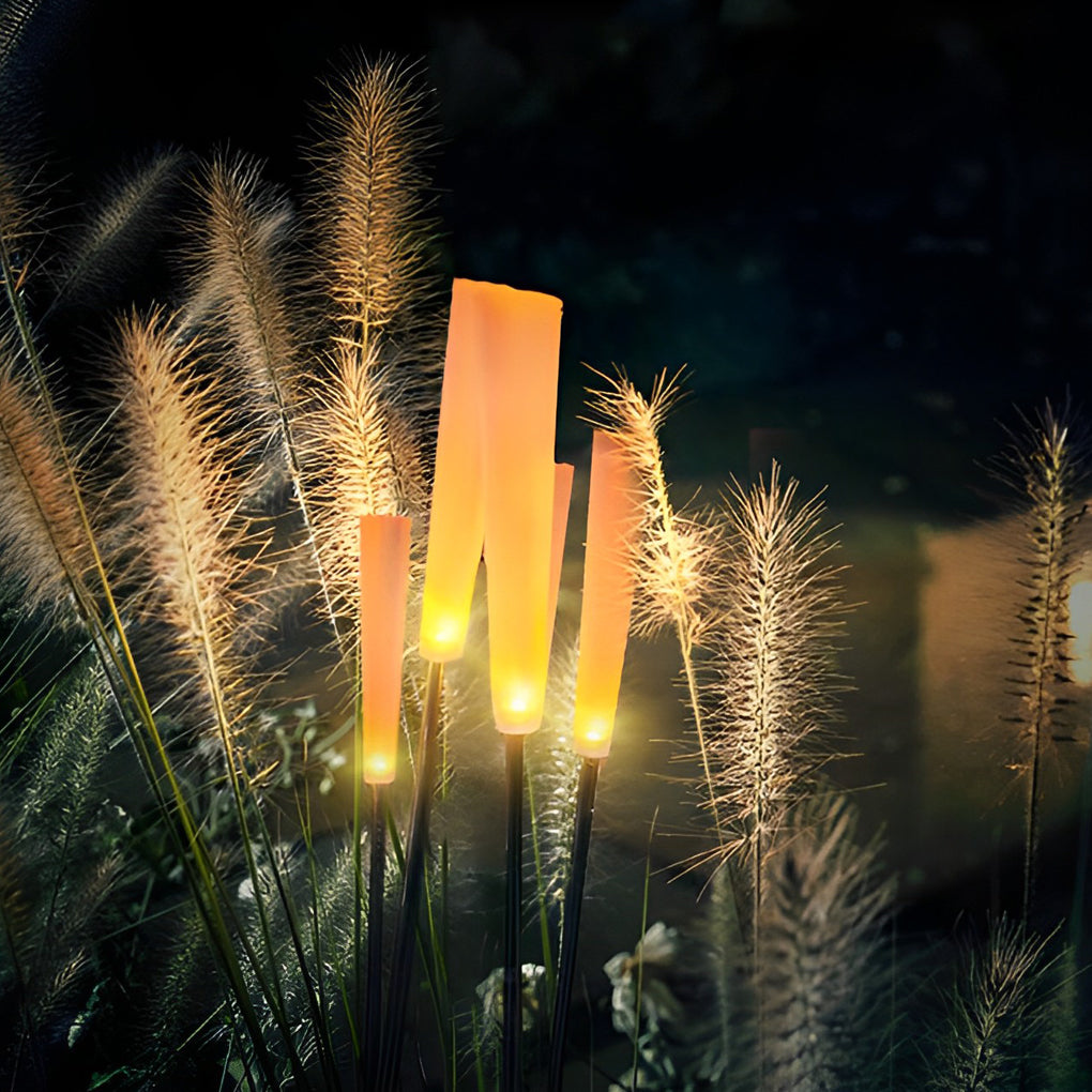 Reed Acrylic Frosted Landscape Stake Lights, 10-Pack — Stainless Steel, LED 3W, IP54 Weatherproof, 12V Hardwired, Warm White