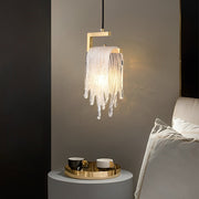 Modern Mini Pendant Light — Copper and Handmade Glass, LED, Button Switch, 3W 3000K, 7.5" Wide