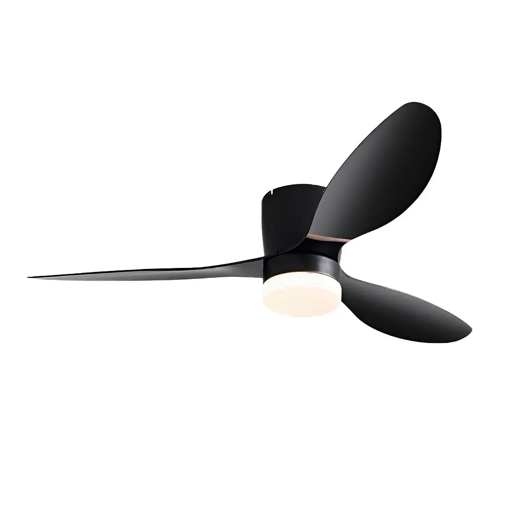 52-Inch Modern Ceiling Fan Lamp with 3 Blades, Mute Operation, LED Lighting, and Remote Control - Dimmable Luxe
