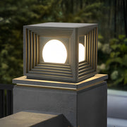Modern Square Solar Fence Post Light — Stainless Steel & Acrylic, LED 3000K, Waterproof