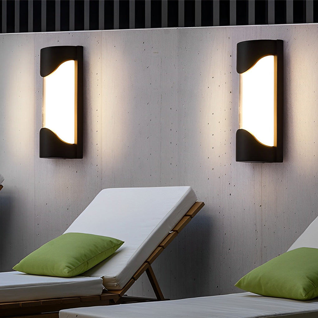 Modern Black Outdoor Wall Sconce — Die-Cast Aluminum, LED, IP55 Waterproof, 3000K