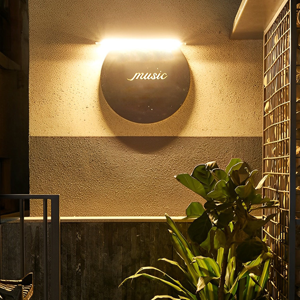 Modern Rectangular Solar Wall Sconce — Aluminum, Adjustable LED Signboard, IP65, 90° Rotatable