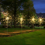 Starburst Solar LED Novelty Lights, 2-Pack — PVC & Metal, 200-LED, 8 Modes, IP65 Weatherproof