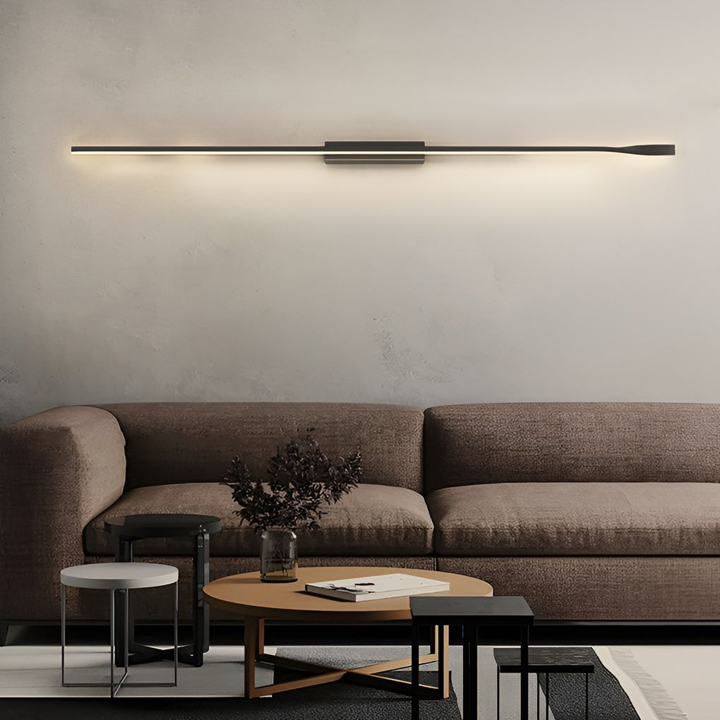 Modern Minimalist Linear Wall Sconce — Black Iron, LED, 10W–19W, 23.6" to 47.2"
