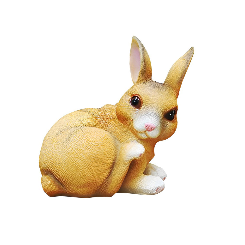Animal Figurine Solar Garden Light — Resin, LED, Light-Sensor, Dog / Rabbit / Snail / Owl