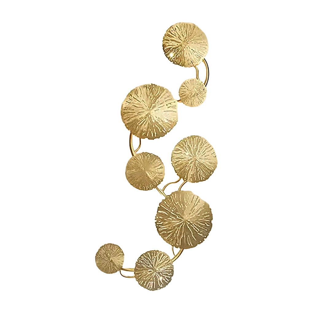 Lotus Leaf Diffused Wall Sconce — Stainless Steel, Gold, 3000K Warm White, 4- to 8-Light