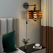 Industrial Swing-Arm Plug-in Wall Sconce — Black Iron, Adjustable, E27, 8" × 12" Reach