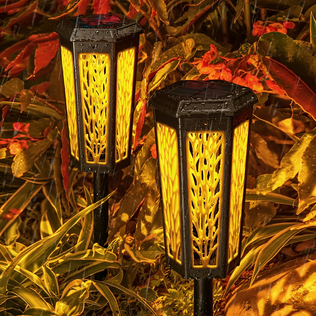 Color-Changing Solar LED Path Stake Light — ABS, IP65 Weatherproof, Auto-Charging