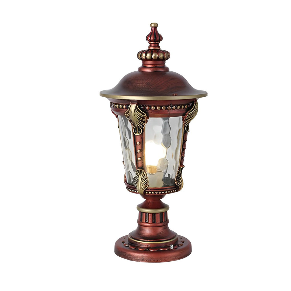 Retro Outdoor Fence Post Light — Die-Cast Aluminum & Glass, Solar/Hardwired, IP55, 3W, Remote, 3-Step Dimming, 9.4"×19.3"