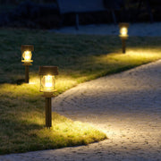 Retro Portable Solar Lantern Path Light — ABS, LED, IP44 Weatherproof, 3000K Warm White