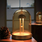 Detachable Dome Ambient Lamp with Smoked Glass Table Design - DIY Luxe