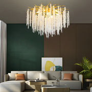 Branching Crystal Chandelier — Aluminum, G9, 3-Step Dimming (3000K/4500K/6000K), 8- or 10-Light