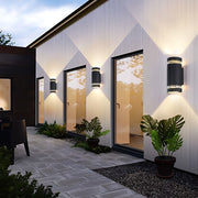 Industrial Up/Down Outdoor Wall Sconce — Black Aluminum, LED 10W, IP65 Weatherproof