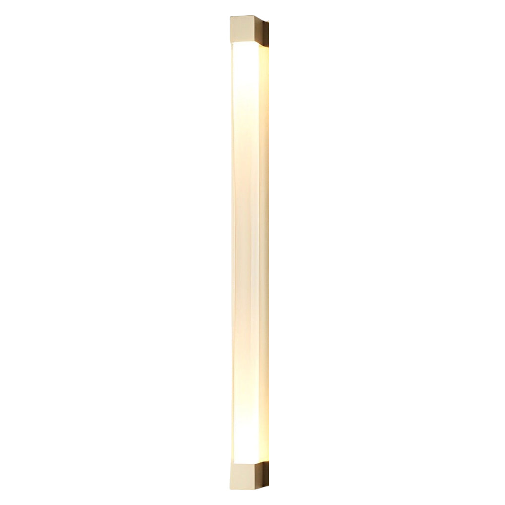 Postmodern Minimalist Strip Crystal Linear Wall Sconce — Crystal Glass, LED, 3000K Warm White, 22" Height, Black or Bronze