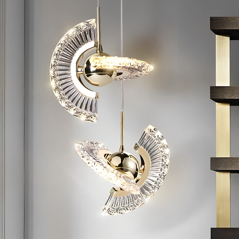 Circle LED Mini Pendant — Metal and Acrylic, Adjustable Cord, 3000K / 6000K, 7" Diameter