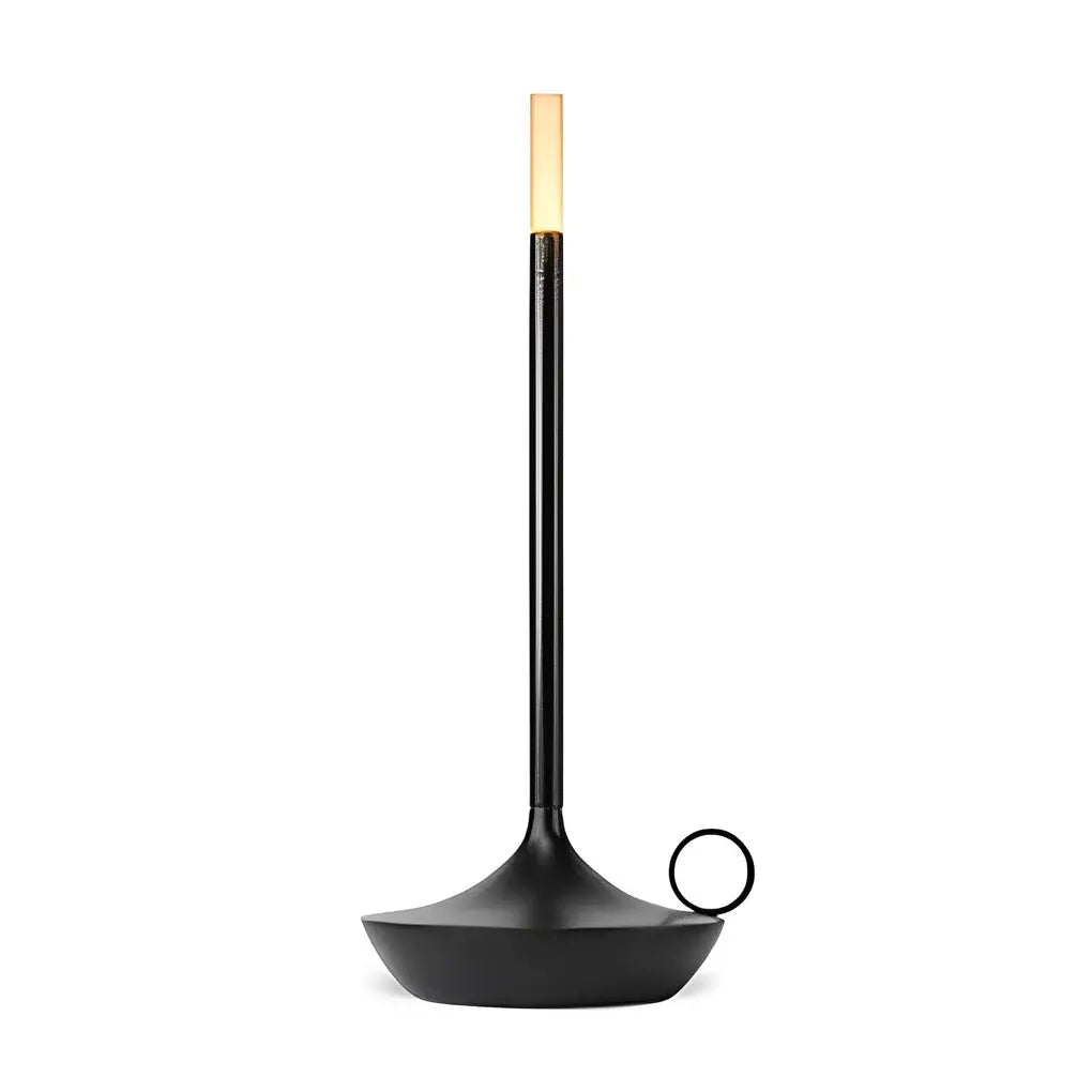 Minimalist Table Lamp with Cordless Portable Candle Wick LED Luxe
