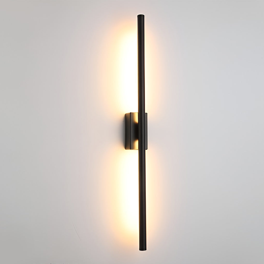 Linear LED Wall Sconce — Electroplated Iron, Black or Gold, 24"/31"/39" Modern