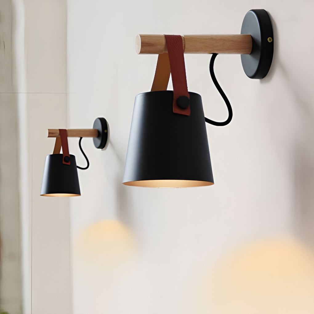 Classic Lampshade Plug-in Wall Sconce — Aluminum, E27, Warm White 3000K
