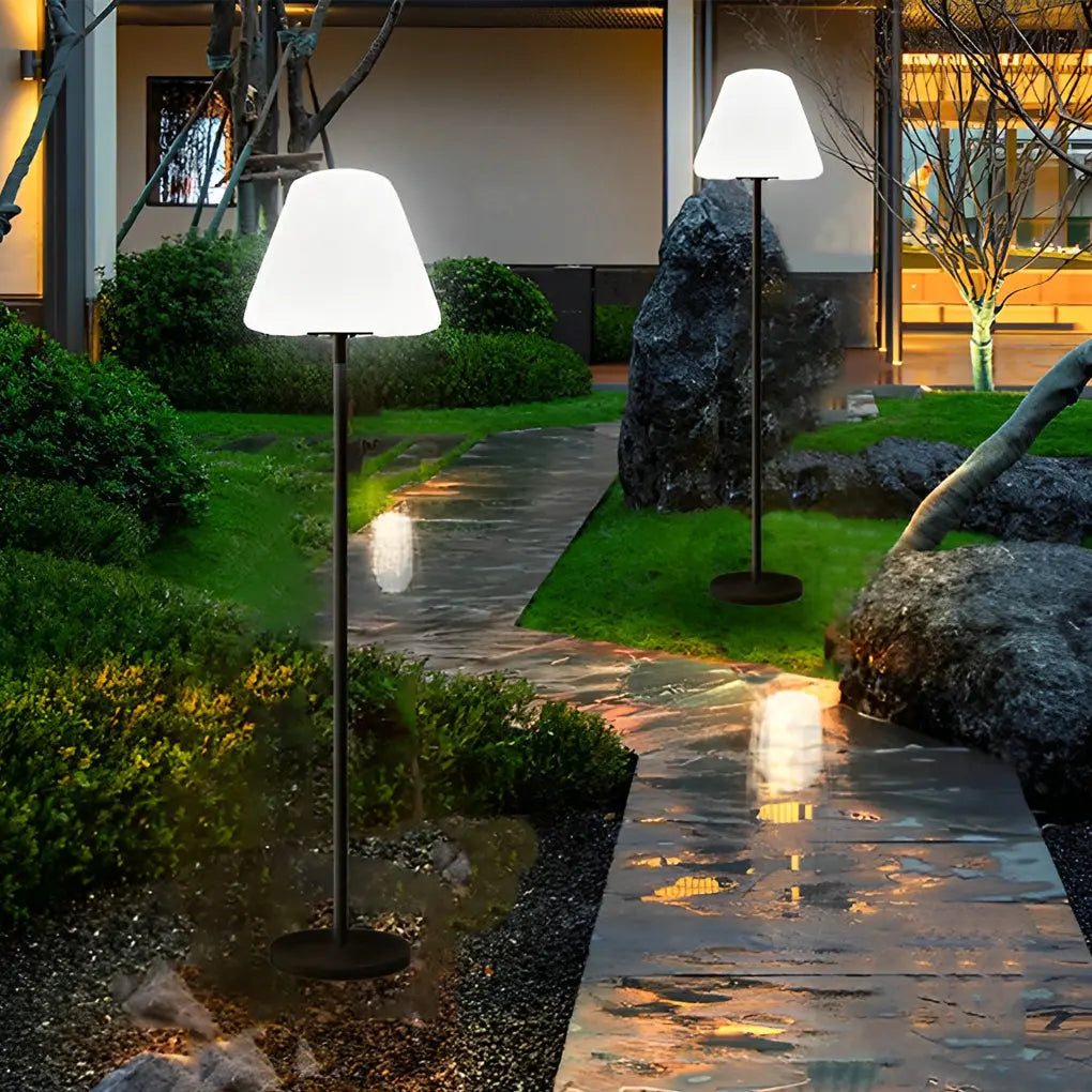 Contemporary LED Floor Lamp with Metal Design and Shade Luxe