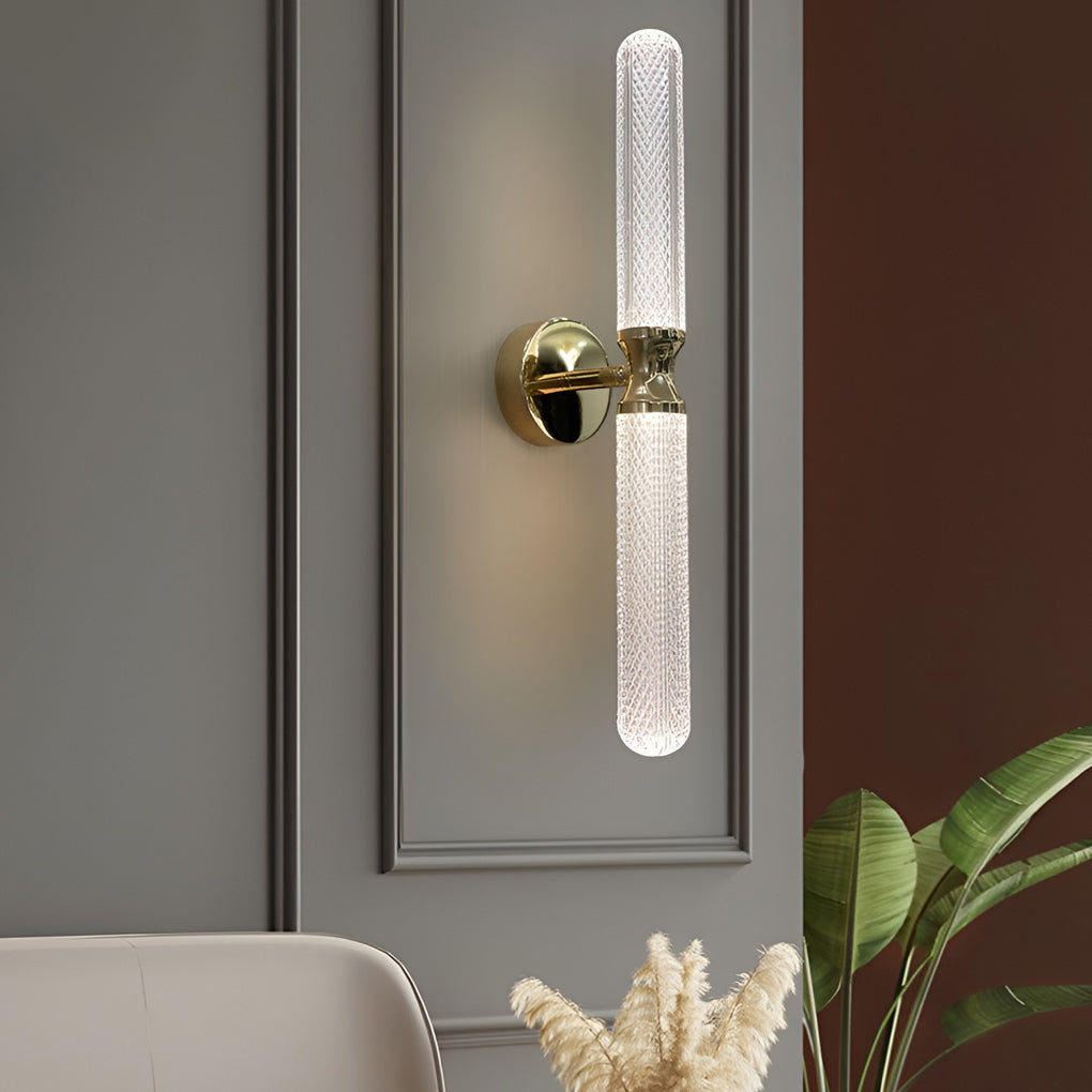 Modern Minimalist Up/Down Wall Sconce — Acrylic & Hardware, LED 8W, Three-Step Dimming, 3000K/4000K/6000K