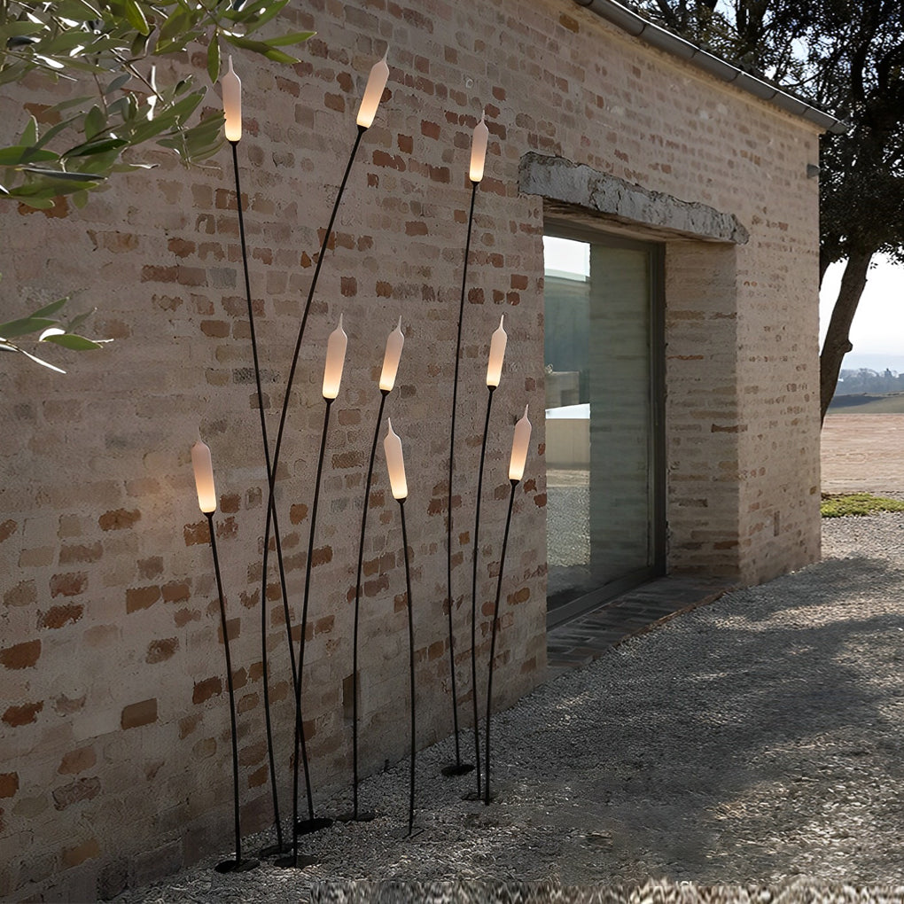 Reed-Shaped LED Outdoor Lawn Light — Stainless Steel & Acrylic, 3W, IP65, DC 12V, Warm White 3000K, 47" or 59"