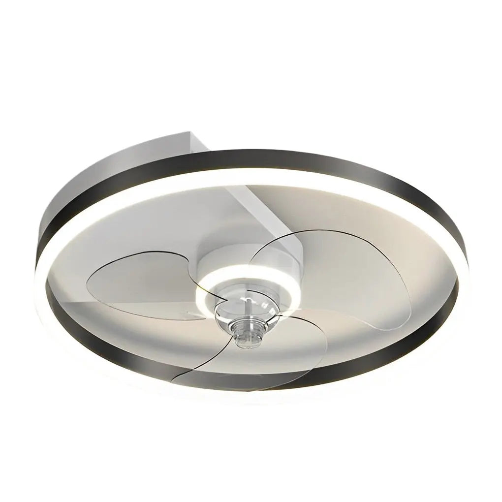 Modern Round Bladeless Ceiling Fan Lamp with Intelligent LED and Silent Operation Luxe