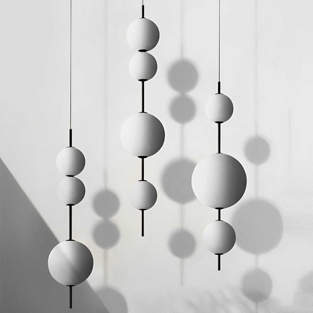 Gourd Glass Ball Mini Pendant — Iron and Glass, LED, Warm White / Daylight, 8"–10" Diameter
