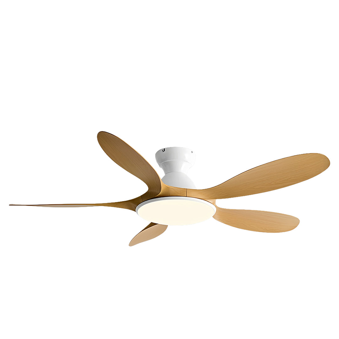 5-Blade Kids' Room Ceiling Fan with Light — Metal Body, ABS Blades, 46" or 56", 3-Color Dimming, Remote Control