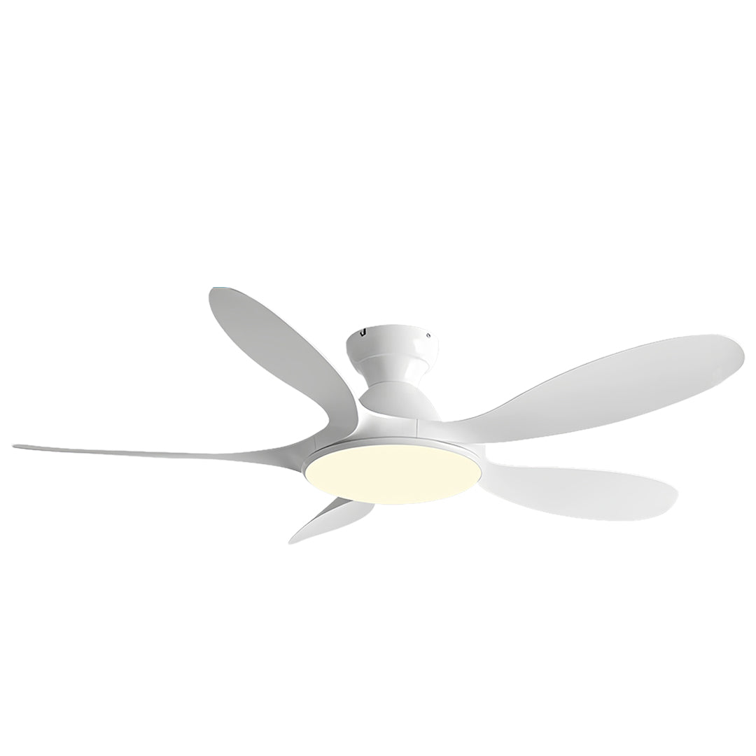 5-Blade Kids' Room Ceiling Fan with Light — Metal Body, ABS Blades, 46" or 56", 3-Color Dimming, Remote Control
