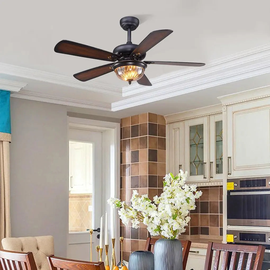 5-Blade Farmhouse Ceiling Fan with Lights and Remote Control for the Bedroom Luxe