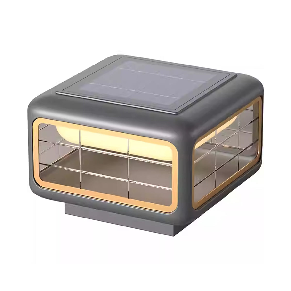 Minimalist Square Outdoor Pillar Light — Stainless Steel & PE, LED, Solar or Hardwired, IP65, 3000K, Multiple Sizes