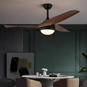 52-Inch 3-Blade LED Ceiling Fan with 6 Speeds, Light, and Remote Control - Quiet Operation Luxe