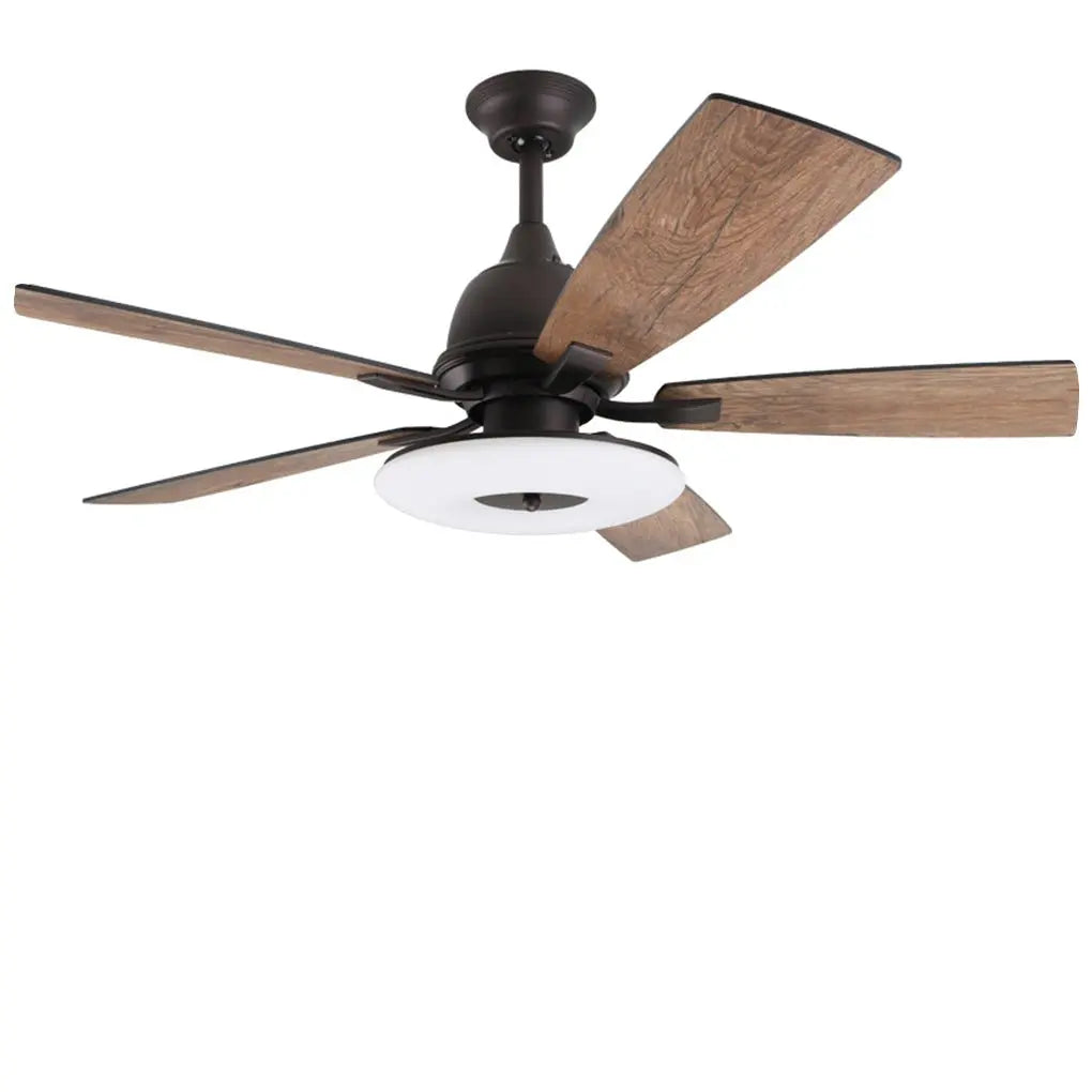 52-Inch Nordic Retro Ceiling Fan Lamp with Remote Control and Light Source Luxe
