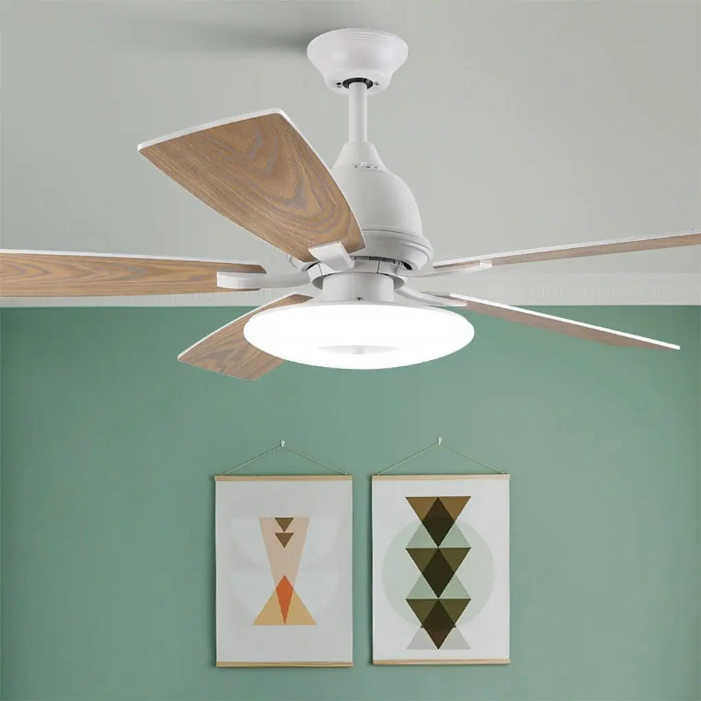 52-Inch Nordic Retro Ceiling Fan Lamp with Remote Control and Light Source Luxe
