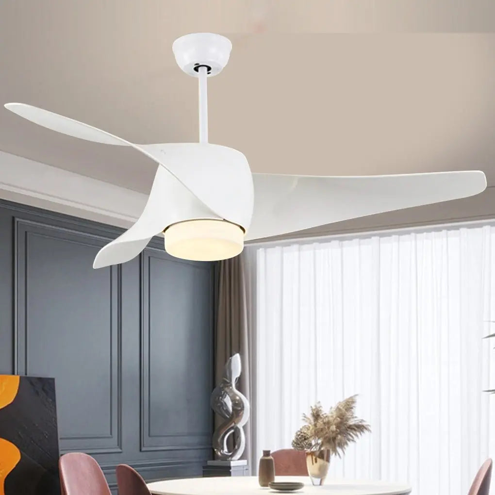 52-Inch Smart Ceiling Fan Light with Creative Three-Color Dimming and Intelligent Timing Luxe