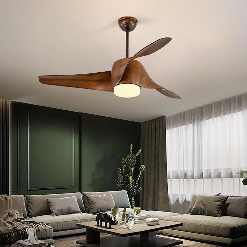 52-Inch Smart Ceiling Fan Light with Creative Three-Color Dimming and Intelligent Timing Luxe