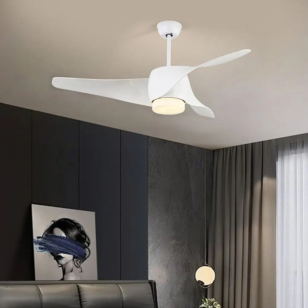 52-Inch Smart Ceiling Fan Light with Creative Three-Color Dimming and Intelligent Timing Luxe
