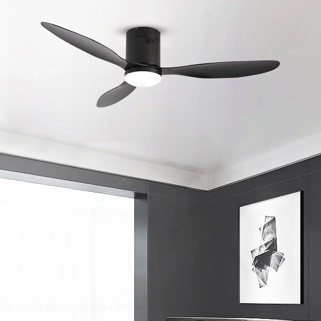 52-Inch LED Ceiling Fan Light with Remote Control and Three-Color Dimming Feature Luxe