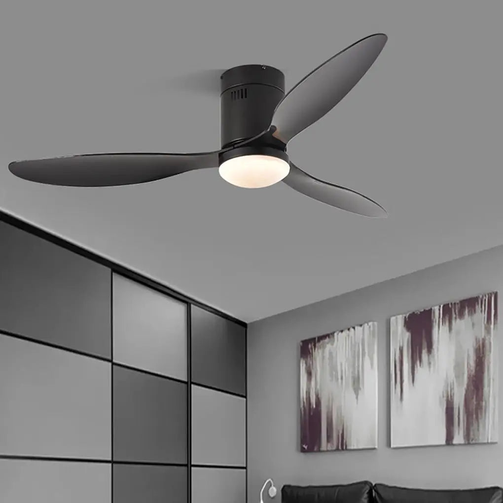 52-Inch LED Ceiling Fan Light with Remote Control and Three-Color Dimming Feature Luxe